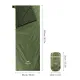 2 - Спальний мішок Naturehike LW180 Mini NH21MSD04 XL лівий. Олива
