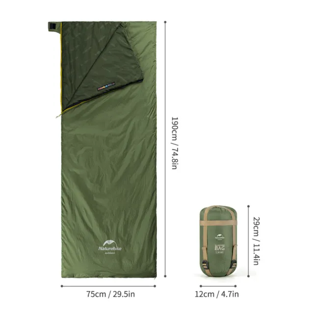 2 - Спальний мішок Naturehike LW180 Mini NH21MSD04 правий. Олива