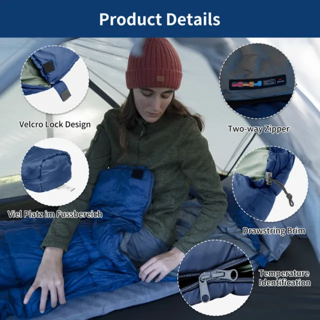 3 - Спальний мішок Naturehike MJ 300 CNK2300SD014. Синій
