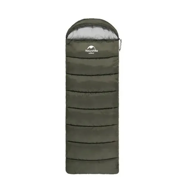 1 - Спальник з капюшоном правий (-3°C) Naturehike U350S NH20MSD07. Олива