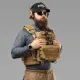 5 - Чоловічий тактичний рашгард Combatant ASSAULT PRO LS Pattern. Графіт