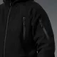 9 - Флісова тактична кофта з капюшоном. Чорна. Polyester. Розмір L