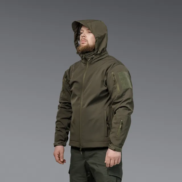 6 - Куртка тактическая SoftShell APEX Shield Storm. Осень-Весна Олива. Размер XL
