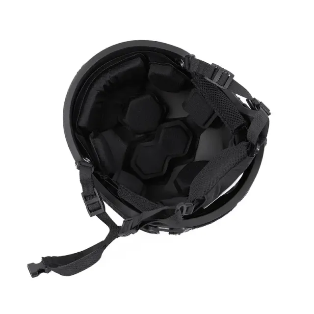 2 - Полегшений тактичний шолом Combatant SuperLITEweight 1.1 kg. Балістичний (NIJ IIIA). Чорний. Розмір L