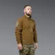 5 - Флісова тактична кофта на блискавці. Койот. Polyester. Розмір S