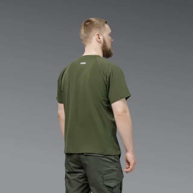 7 - Футболка Urban Cotton. Хлопок/эластан. Олива. Размер L