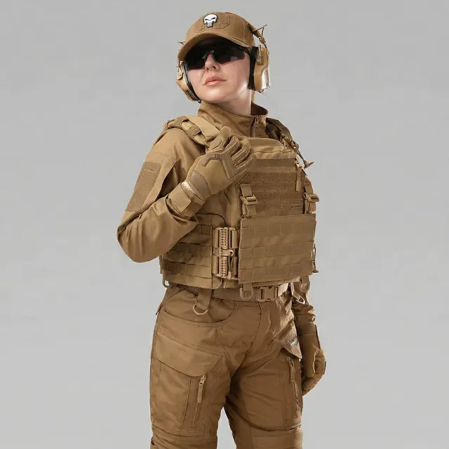 12 - Плитоноска женская Warmor gen.3 FL SPECPROM (for Ladies). Без подсумков. С быстрым боковым и верхним сбросом (без плит). Койот
