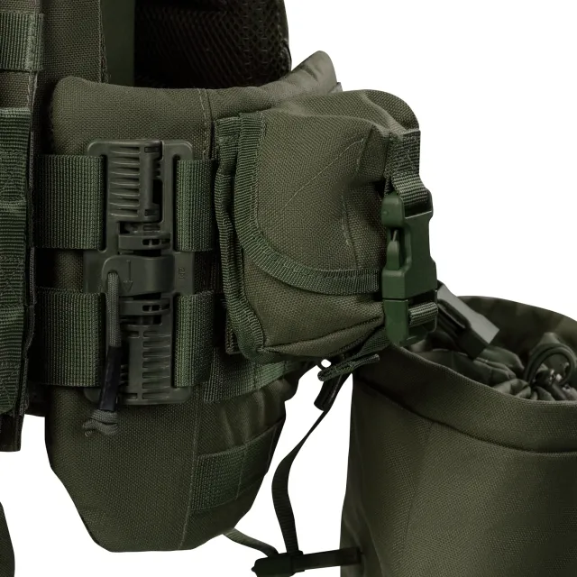 6 - Плитоноска TUR PRO Gen 2, (Комплект 7 подсумков) с системой быстрого сброса. Molle. Цвет Олива. Размер M.