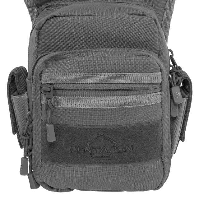 6 - Набедренная сумка Pentagon Max S 2.0 Thigh Pouch 3.7 л. Серый
