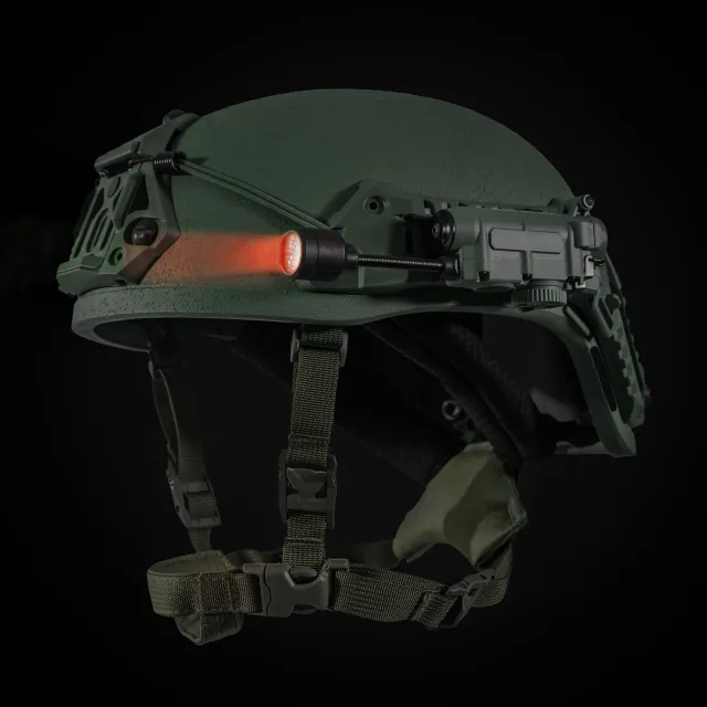 6 - Ліхтар тактичний на шолом Sidewinder MPLS 5LED з IFF (свій-чужий) маяком. Олива