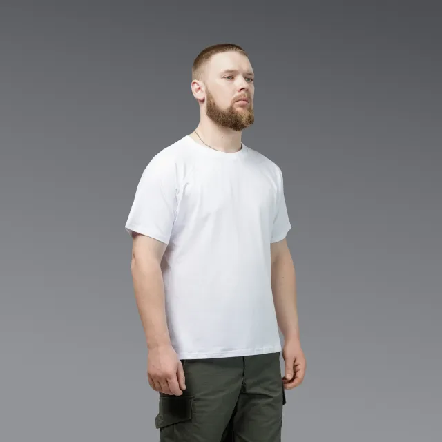 6 - Футболка Urban Cotton. Хлопок/эластан. Белая. Размер L