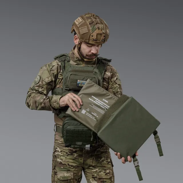 4 - Тактический коврик для сидения 1 класса защиты. CORDURA 1000D. Олива