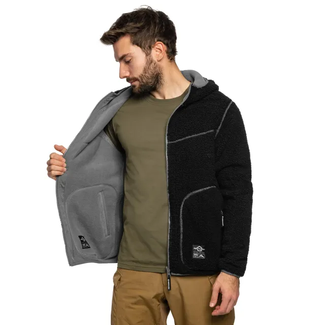 6 - Флісова куртка-кофта Pentagon IANOS SHERPA 2-IN-1. Чорний