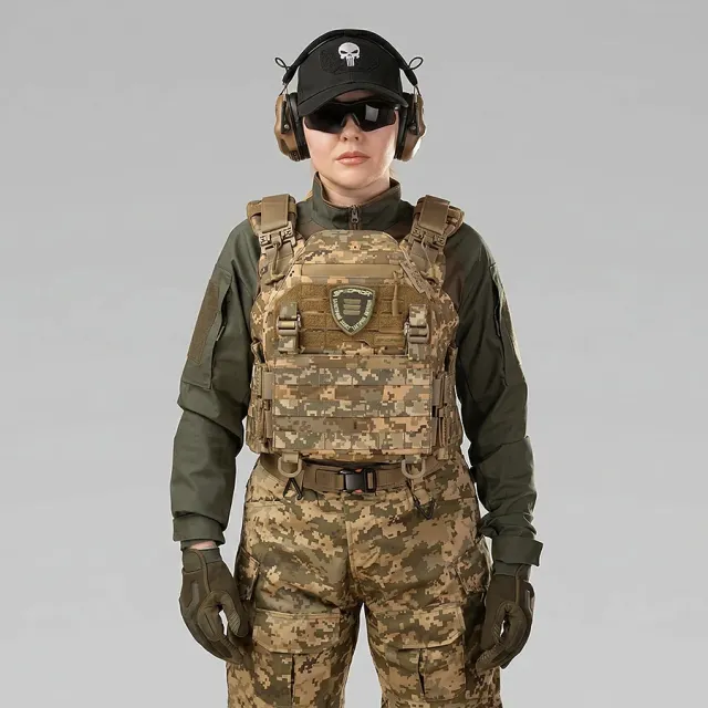 5 - Плитоноска женская Warmor gen.3 FL SPECPROM (for Ladies). Без подсумков. С быстрым боковым и верхним сбросом (без плит). Пиксель