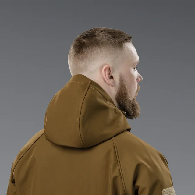 8 - Куртка тактическая SoftShell APEX Flex. Осень-Весна Койот. Размер L