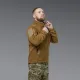7 - Флісова тактична кофта на блискавці. Койот. Polyester. Розмір S