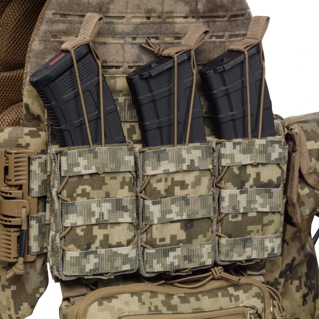 10 - Плитоноска TUR PRO Gen 2, (Комплект 7 подсумков) с системой быстрого сброса. Molle. Цвет Пиксель. Размер M.
