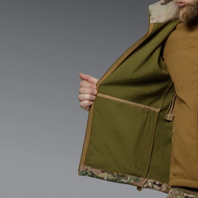 11 - Куртка тактическая SoftShell APEX Shield Storm. Осень-Весна Мультикам. Размер XL