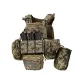1 - Плитоноска TUR PRO Gen 2, (Комплект 7 подсумков) с системой быстрого сброса. Molle. Цвет Пиксель. Размер M.
