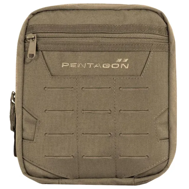 1 - Органайзер тактичний Pentagon EDC 2.0 Pouch Molle LaserCut. Койот