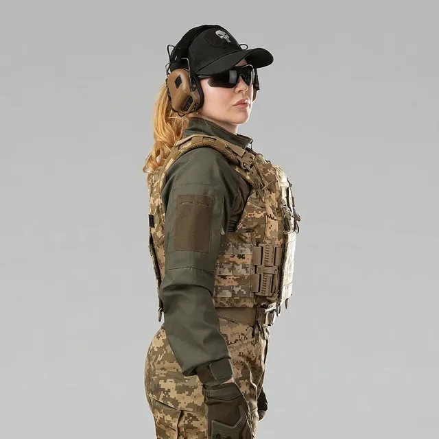 6 - Плитоноска женская Warmor gen.3 FL SPECPROM (for Ladies). Без подсумков. С быстрым боковым и верхним сбросом (без плит). Пиксель