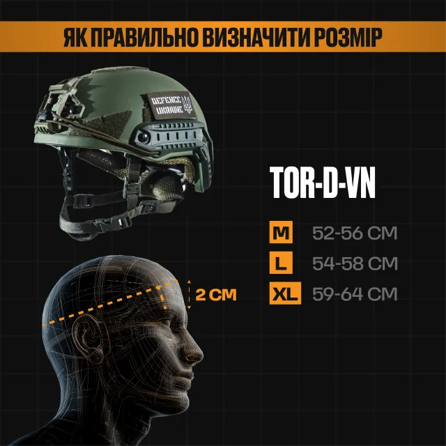 3 - Шлем кевларовый TOR-D-VN, улучшенный. Койот