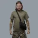 4 - Плечова однолямкова сумка. Збільшена. Cordura 1000D Чорна