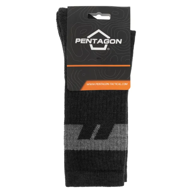 3 - Носки антибактериальные Pentagon Alpine Merino Medium. Черный