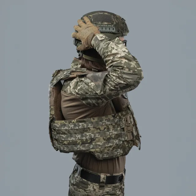 4 - Плитоноска TUR PRO Gen 2, система быстрого сброса. Molle. Цвет Пиксель. Размер XL.