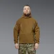6 - Флісова тактична кофта з капюшоном. Койот. Polyester. Розмір M
