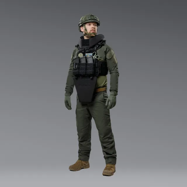 5 - Баллистическая защита шеи 2-го класса защиты. CORDURA 1000D. Черный