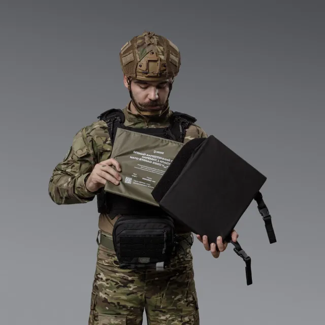 4 - Тактический коврик для сидения 1 класса защиты. CORDURA 1000D. Чёрный