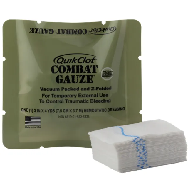 1 - Гемостатичний бинт QuikClot Combat Gauze Z-Folded