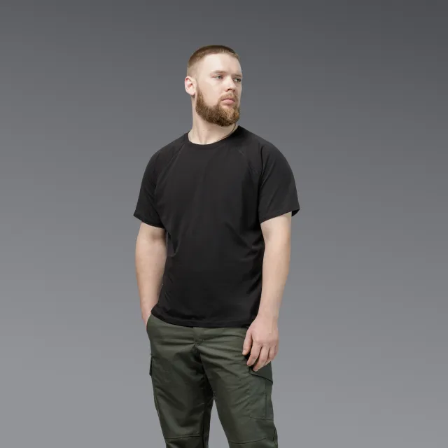 7 - Футболка Urban Cotton. Бавовна/еластан. Чорна. Розмір M