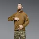 9 - Флісова тактична кофта з капюшоном. Койот. Polyester. Розмір M