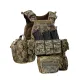 17 - Плитоноска TUR PRO Gen 2, (Комплект 7 подсумков) с системой быстрого сброса. Molle. Цвет Пиксель. Размер M.