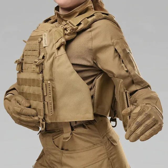 8 - Плитоноска женская Warmor gen.3 FL SPECPROM (for Ladies). Без подсумков. С быстрым боковым и верхним сбросом (без плит). Койот