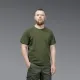 5 - Футболка Urban Cotton. Хлопок/эластан. Олива. Размер L
