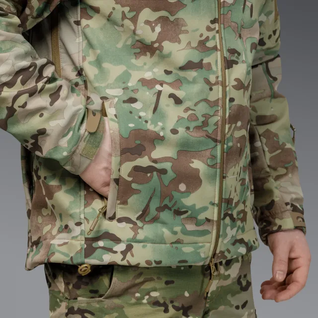 13 - Куртка тактическая SoftShell APEX Shield Storm. Осень-Весна Мультикам. Размер XL