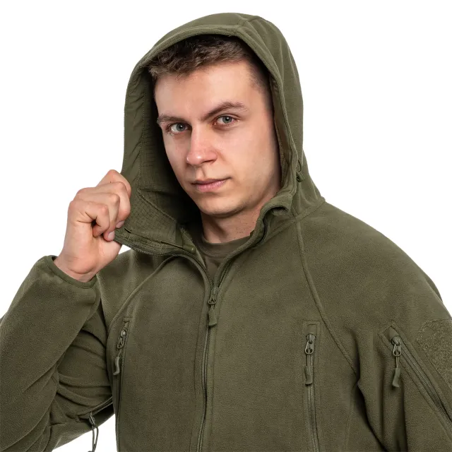 8 - Флісова куртка-кофта Helikon Patriot Mk2 Hybrid. Олива