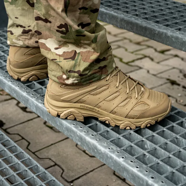 11 - Тактичні черевики Merrell MOAB 3 Mid Tactical Waterproof. Койот