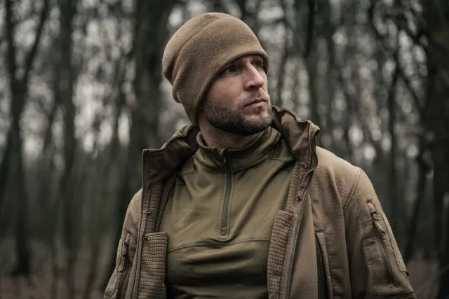 5 - Шапка флисовая Helikon Watch Cap. Койот