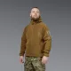 2 - Флісова тактична кофта з капюшоном. Койот. Polyester. Розмір M