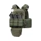 1 - Плитоноска КРУК (Комплект 4 підсумки) з системою швидкого скидання. Molle. Колір Олива.