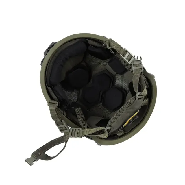 2 - Полегшений тактичний шолом Combatant SuperLITEweight 1.1 kg. Балістичний (NIJ IIIA).  Олива. Розмір L