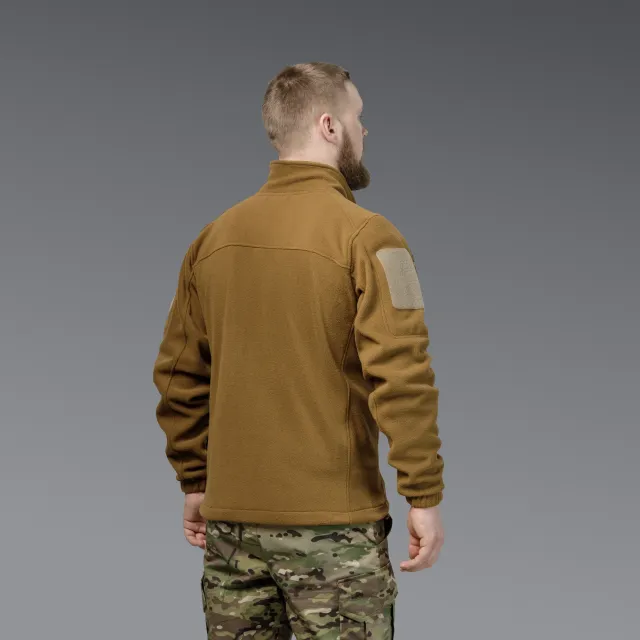 3 - Флісова тактична кофта на блискавці. Койот. Polyester. Розмір S