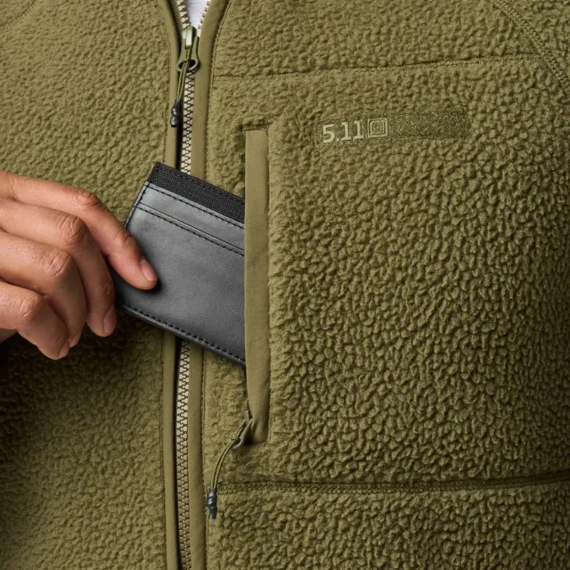 7 - Куртка флісова 5.11 Tactical® HQ Tech Fleece Jacket. Колір Олива. Розмір L.