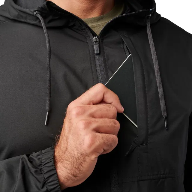 5 - Демисезонная куртка 5.11 Tactical® Radar Packable Jacket. Цвет Черный. Размер XL.