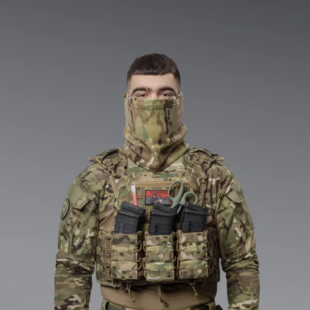 7 - Флісовий Бафф Winter Neck Мультикам. Polyester. Розмір: S-M