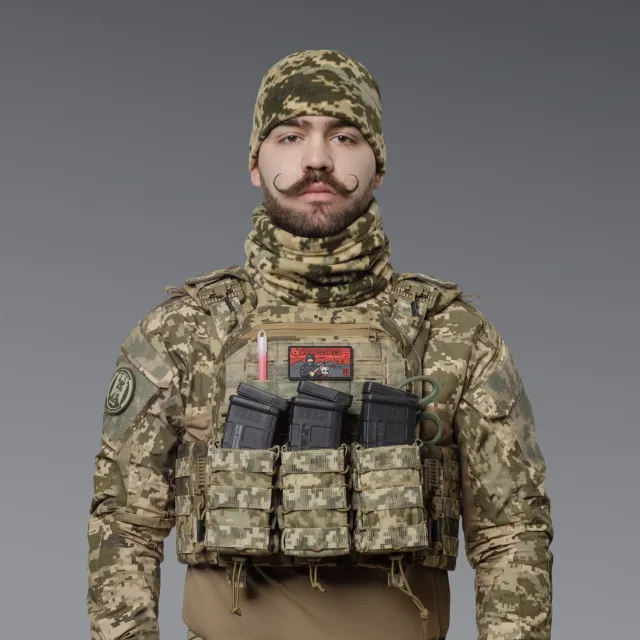 8 - Шапка флісова Winter Cap Піксель. Polyester. Розмір: S-M